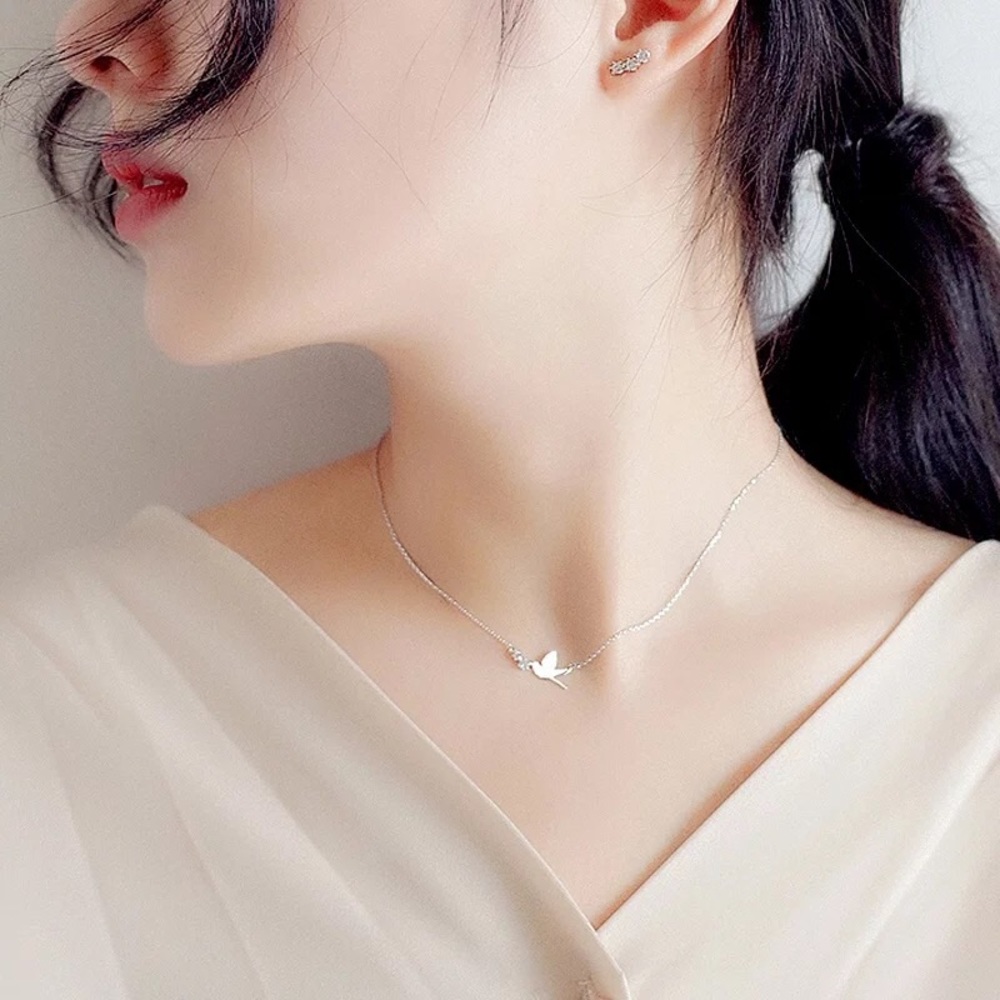 New Sterling Silver 925 Swallow adjustable Necklace